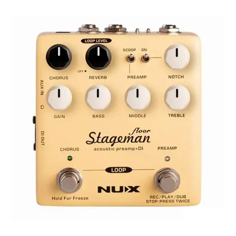NUX NUX - Stageman Floor 木吉他前級 內建效果器、Loop迴圈功能 D.I Preamp — 三峽效果器