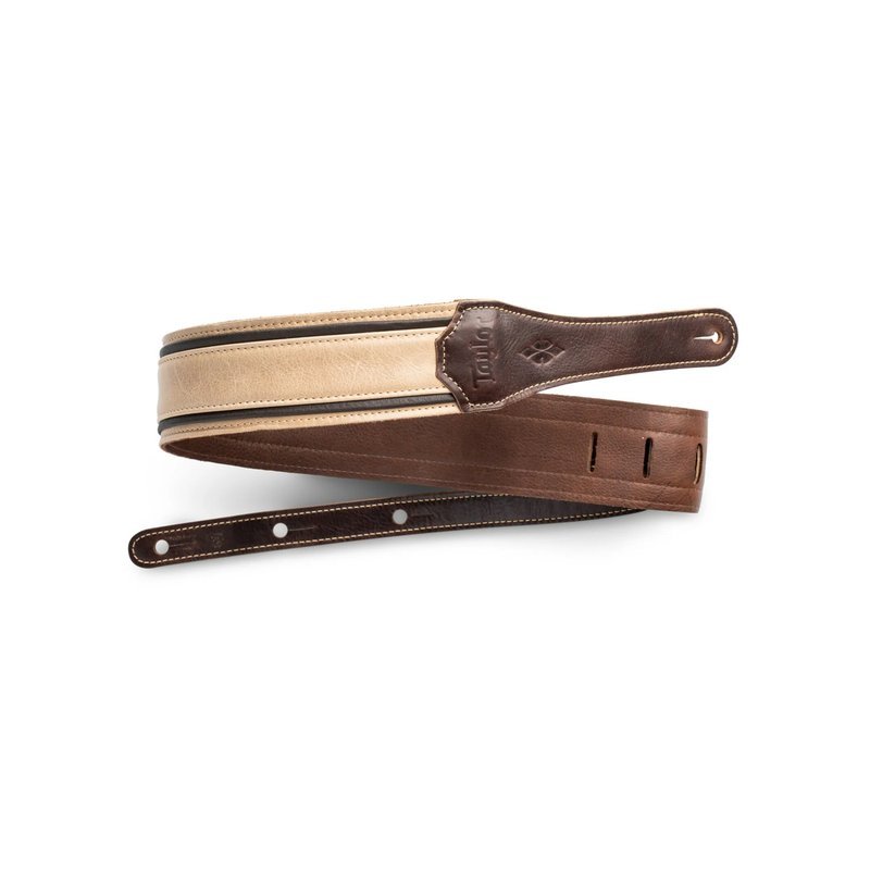 Taylor Taylor 背帶 皮革吉他背帶 Light Spruce/Ebony TLOP-4111-25 — 三峽木吉他 / 民謠吉他